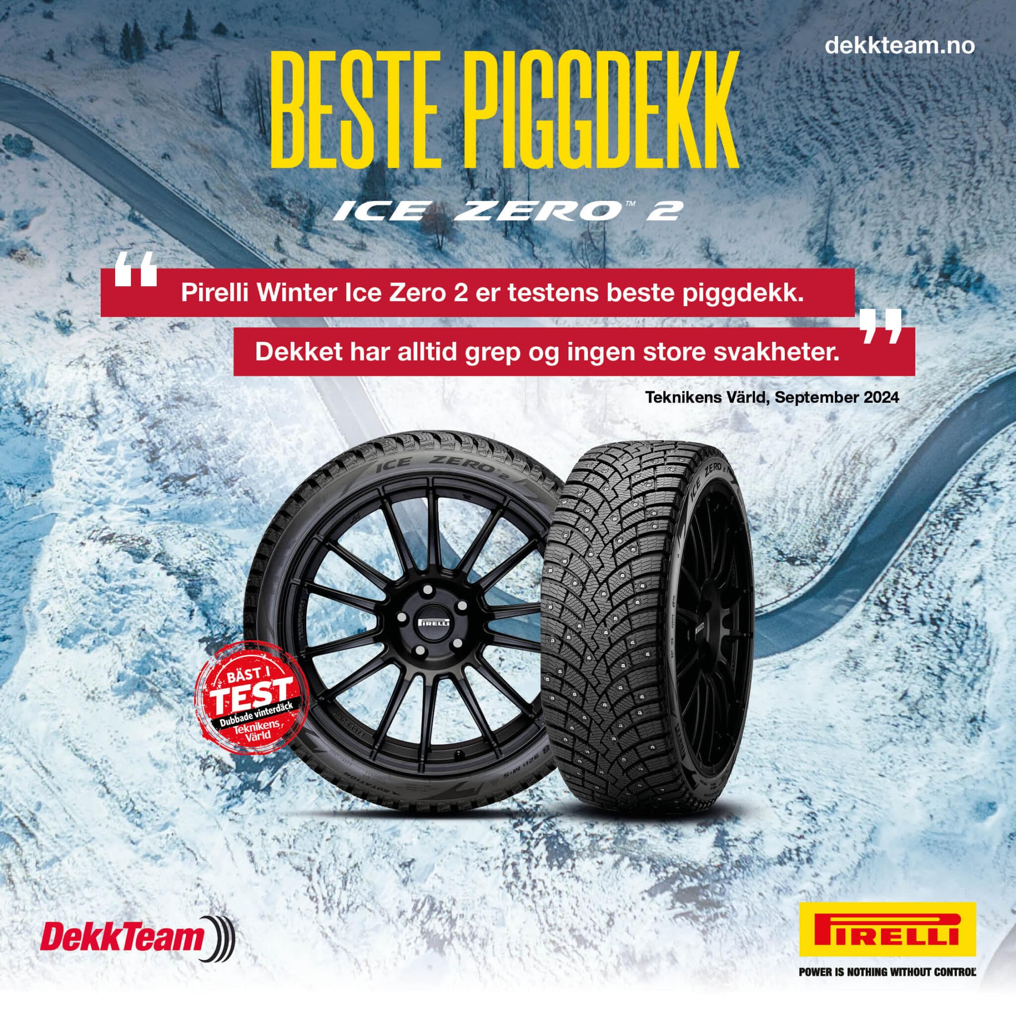 Pirelli Ice Zero 2 - testvinner vinterdekktest 2024